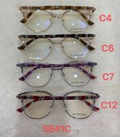 Metal frame for glasses with spring hinges for women 5841C