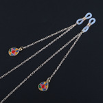 Gold-colored metal non-slip chain, with pendant spliced water drop, for glasses and masks GL758
