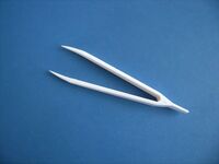 Tweezers, length 9.1 cm, for working with contact lenses, assorted colors QZ-5, order from 200 pieces