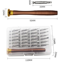 Universal screwdriver set with 24 interchangeable nozzles