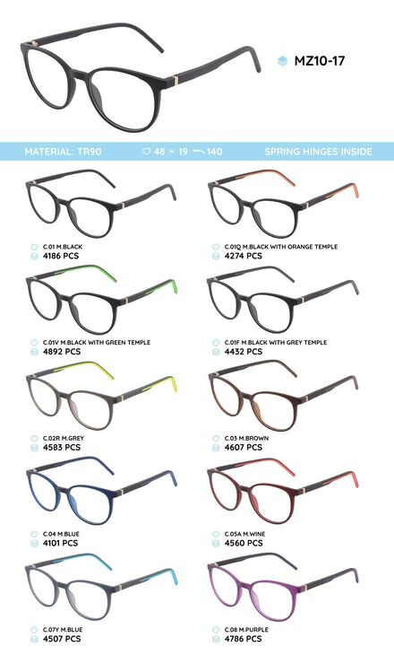 TR-90 plastic frames for glasses MZ10-17