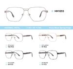 Metal men's frame for glasses with spring hinges MM1055