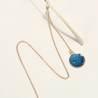 Металлическая нескользящая цепочка золотого цвета, cо звездным небом, для очков и масок GL1841