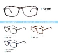 Plastic acetate eyeglasses frame for women with spring hinges WD2237
