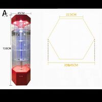 Стойка-витрина акриловая напольная вращающаяся для очков, оправ, футляров и аксессуаров 15003, размер 150 * 45 см