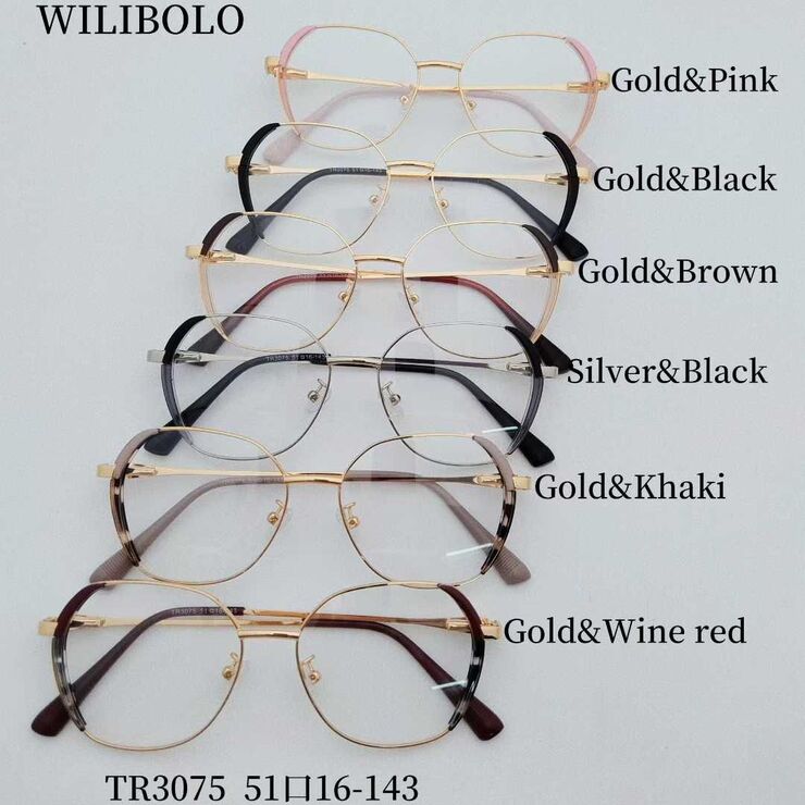 Metal + TR90 ultrathin women's frames with spring hinges Wilibolo TR3075