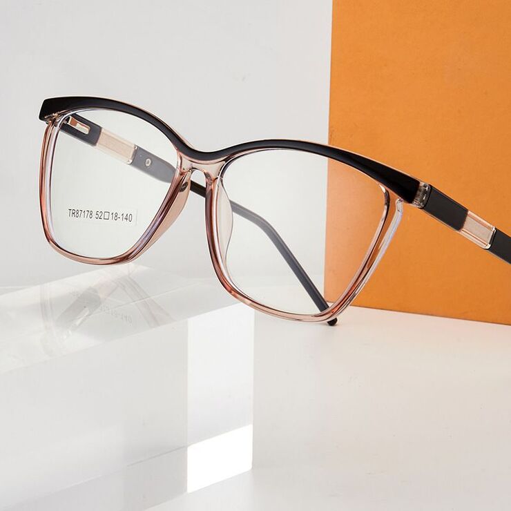 TR90 plastic frame or glasses with blue light protection, with spring hinges FA87178
