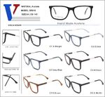 Plastic acetate frame with spring hinges D5010-DA