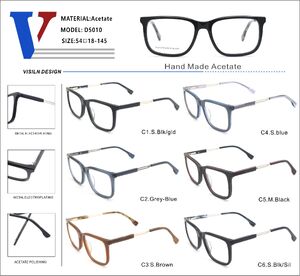 Plastic acetate frame with spring hinges D5010-DA