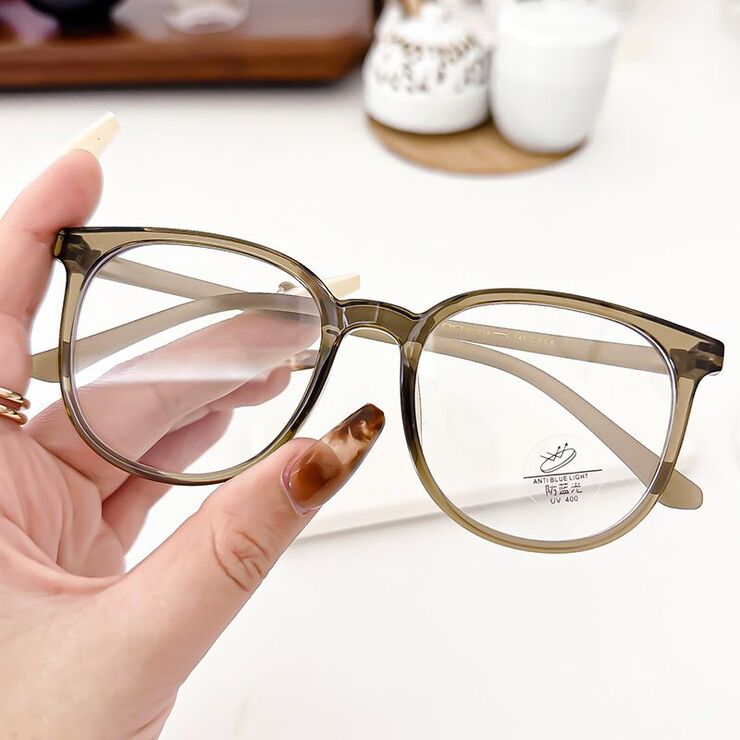 TR90 glasses for myopia, with Blue ray cut protection, diopters from 0.00 to -6.00, RMC=62-64, TR1144-2树脂镜片