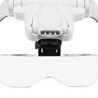 Binocular magnifier with backlight, magnifying glass with head mount 9892TSC1-XX, magnification: 1X, 1,5X, 2X, 2,5X, 3,5X