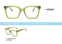 Plastic acetate eyeglasses frame with spring hinges WD1667