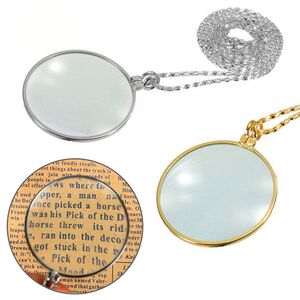 Magnifier, magnifying glass in the form of pendant around the neck 12092-XX, diameter: 42 mm, magnification: 5Х