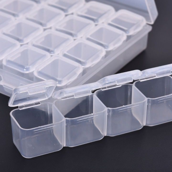 Коробка под аксессуары для маникюрных и ювелирных изделий, 28 отсеков HZ0001