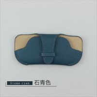 Genuine leather glasses case with microfiber lining ZY015