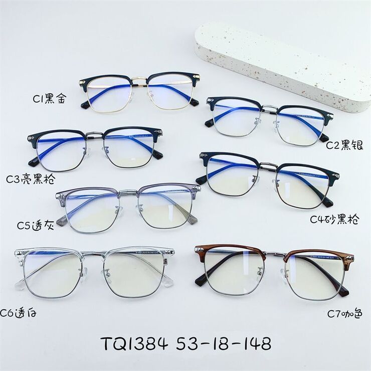 Hybrid frame, metal + TR90, with Blue Block protection SANTA TQ1384