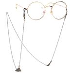 Металлическая нескользящая цепочка бронзового цвета, c треугольником, для очков и масок GL134