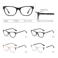 Protective plastic TR90+CP glasses with anti-blue light lenses with spring hinges Landi LD-TR7022