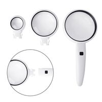 Magnifier with universal backlight, magnifying glass with handle 77790+75+37-XX, diameter 90 mm, 75 mm, 37 mm, magnification: 3,5Х, 5Х, 11Х