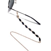 Gold-colored metal non-slip chain, with crystal, for glasses and masks GL1262