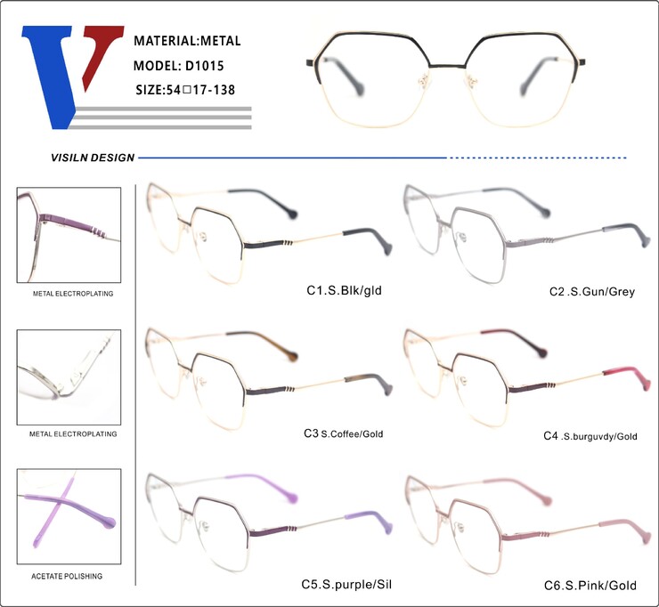 Metal nylor frame with spring hinges D1015-DA