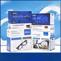 Одноразовые влажные салфетки для очистки линз в очках GS0002, размер 100*150 мм (упаковка 52 штуки, цена за упаковку)