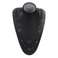 Металлическая нескользящая цепочка, с черной кристальной звездой, для очков и масок GL442