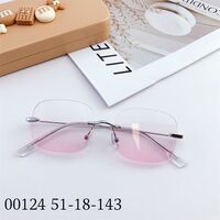 Оправа металлическая безободковая, линзы с Blue Block покрытием SANTA 00124