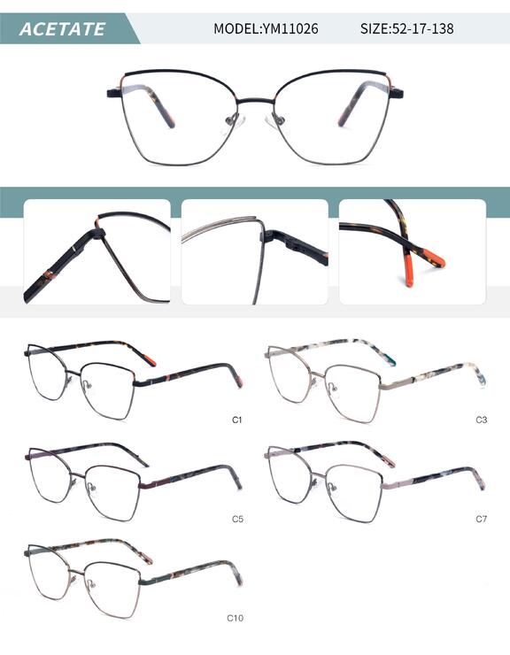 Оправа металлическая женская с флексом YM11026-DA