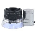 Лупа портативная карманная с подсветкой 7103A, диаметр: 21 мм, увеличение: 20X