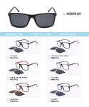 TR90 plastic frames with a sun protection clip-on MZD18-05
