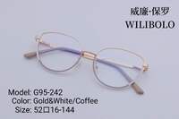 Metal ultrathin frames Wilibolo, with spring hinges G95-242