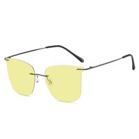 Polarized photochromic metal rimless sunglasses KY222109
