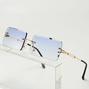 Metal rimless sunglasses with UV400 protection 2889-GT