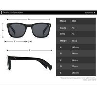 Plastic square sunglasses for women Elit 3418-EL