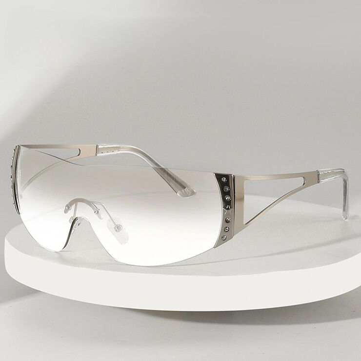 Солнцезащитные металлические безрамочные очки с защитой UV400 2974-GT