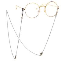 Металлическая нескользящая цепочка бронзового цвета, с полым цветком, для очков и масок GL126