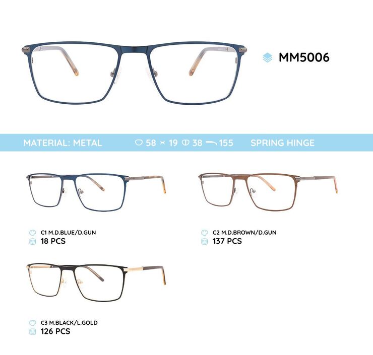 Metal men's frame for glasses MM5006