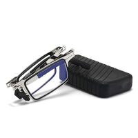 Очки металлические для чтения, складные, с футляром, c защитой Blue ray cut, диоптрии от +1.00 до +4.00, 9736-GT