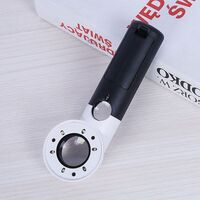 Лупа с универсальной подсветкой, увеличительное стекло с ручкой 306L-XX, диаметр: 30 мм, увеличение: 16Х, 30X