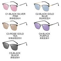 Очки металлические фотохромные с защитой от синего света 9667-GT