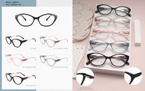 Plastic acetate frame for women, with spring hinges Big City MS8411