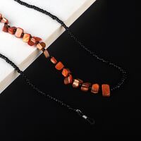 Silver-colored metal non-slip chain, with black beads and color shell, for glasses and masks GL961