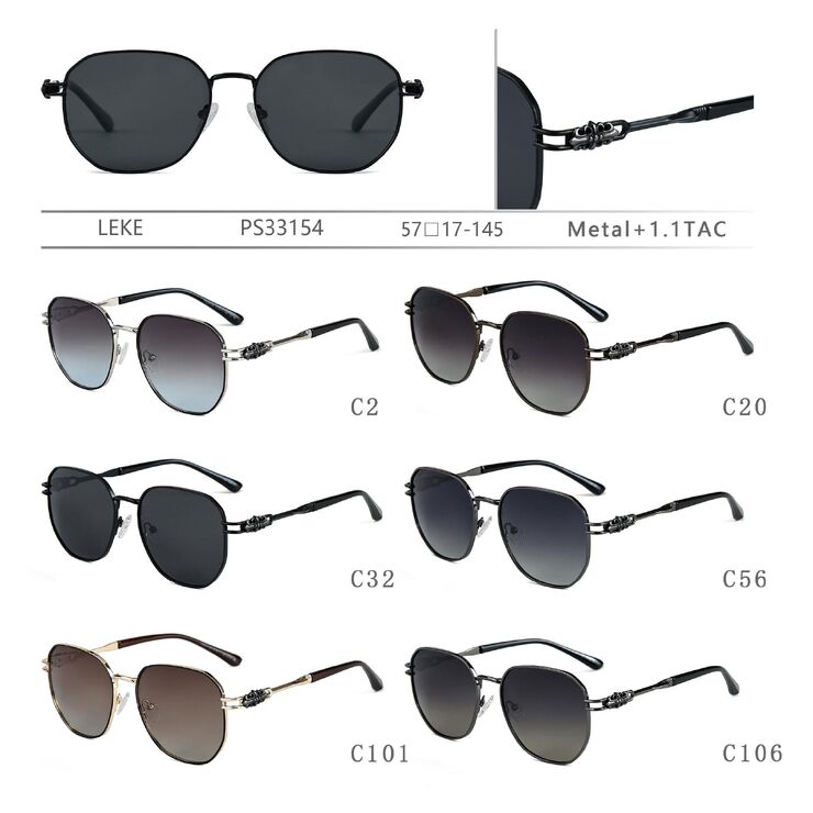Polarized metal sunglasses Leke PS33154