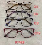 Metal frame for glasses with spring hinges 9742B