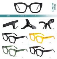 Plastic frames for glasses, thick acetate Big City H2855
