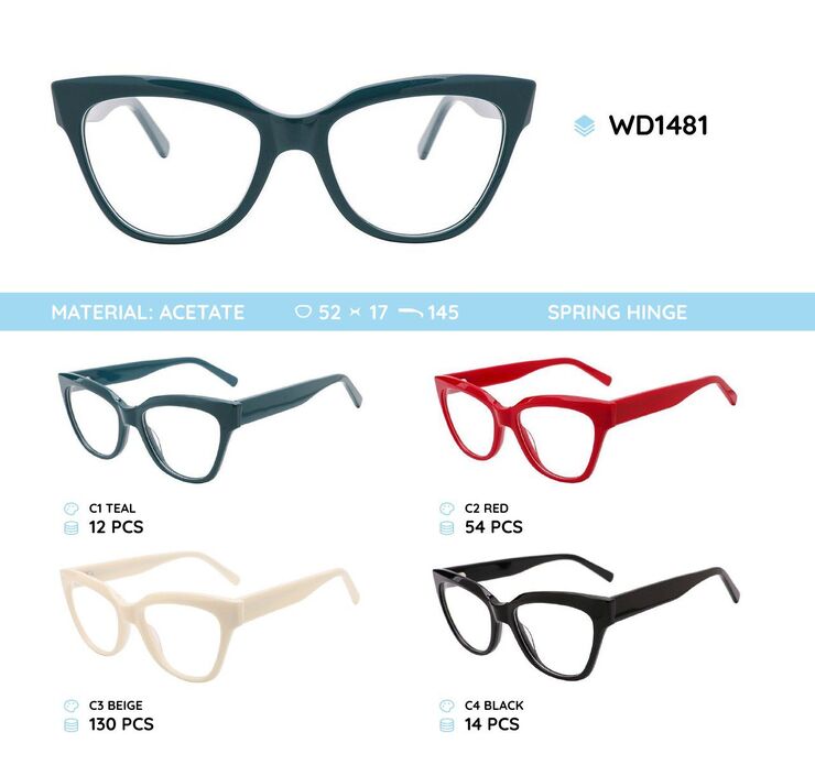 Plastic acetate eyeglasses frame for women WD1481