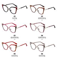 Combined frame (metal + TR90) or glasses with blue light protection, with spring hinges FA87315