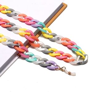 Акриловая нескользящая матовая цепочка, овальная вогнутая форма, для очков и масок GB128