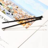 Наконечники на заушники пластиковые BY-15, длина 118 мм, круглое отверстие Ø1.4 мм